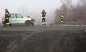 Kierowca ciągnika w szpitalu po wypadku w Tomicach. W wyniku zderzenia wypadł z kabiny
