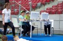 Adrian Wożniak (kl. IV) i Dominik Oleksy (kl. Vb) podczas finału Mistrzów Kodowania na Stadionie Narodowym