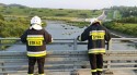 Zielona maź wyciekła do Skawy? Strażacy sprawdzają zanieczyszczenie rzeki