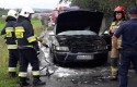 Pożar auta w Tomicach