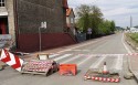 Barykada na prywatnej drodze przy ulicy Sienkiewicza w Wadowicach