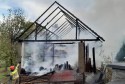 Spalone resztki stodoły w Skawinkach