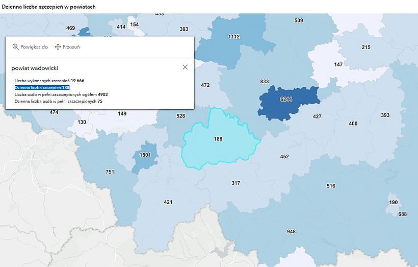 Powiat wadowicki nadal najgorszy w Małopolsce. Aż 50 tysięcy ludzi czeka na szczepienia