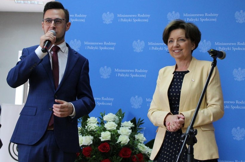 Minister Marlena Maląg i poseł Filip Kaczyński na spotkaniu w Kalwarii Zebrzydowskiej