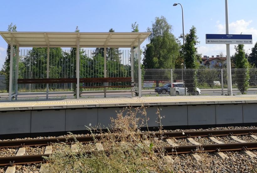 Przystanek kolejowy w Wadowicach, przy osiedlu Podhalanin