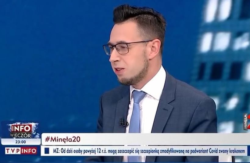 Poseł PiS Filip Kaczyński w TVP Info