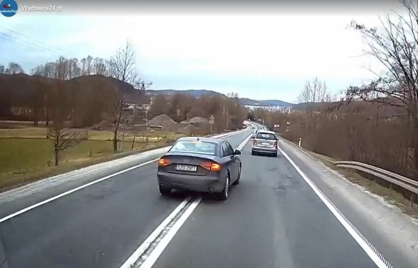 Audi łamiące przepisy drogowe
