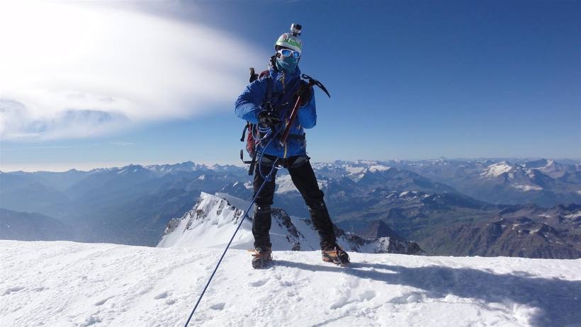 Kajetan Burzej na Mount Blanc