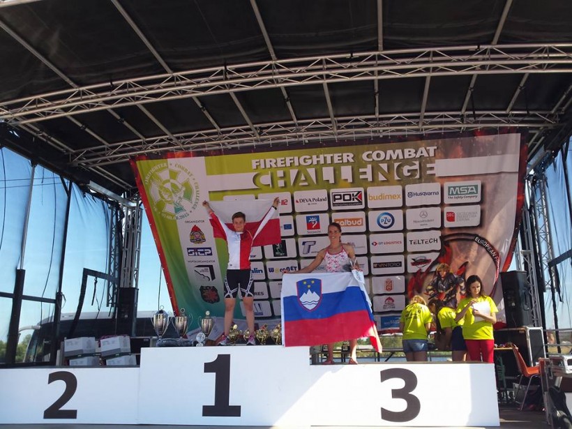 Marta Ryba na najwyższym stopniu podium strażackim Mistrzostw Europy - Szczecin 2015