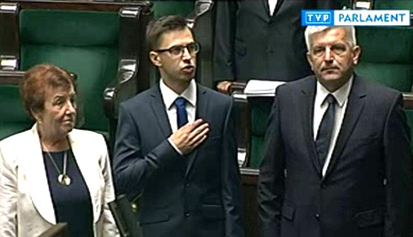 Filip Kaczyński złożył w środę ślubowanie w Sejmie. 