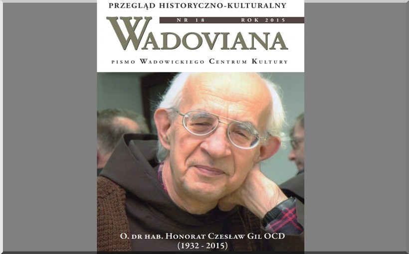 Jest już nowy numer rocznika Wadoviana. „Pismo straciło wyjątkowego doradcę i przyjaciela”