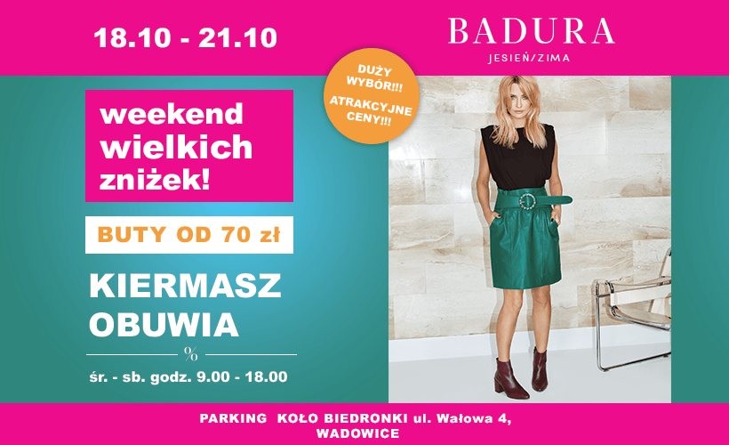 Weekend wielkich zniżek: Kiermasz obuwia marki Badura na jesień-zimę 2017