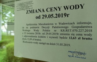 Komunikat Spółdzielni Mieszkaniowej w Wadowicach