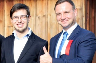 Prezydent elekt Andrzej Duda i Filip Kaczyński z Wadowic