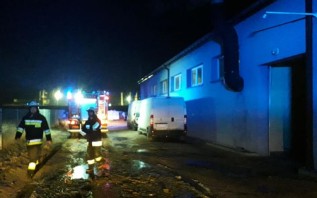Pożar w fabryce wafli w Wadowicach