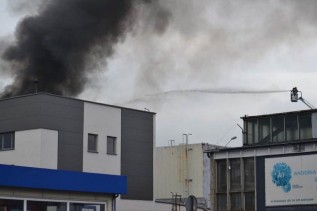 Pożar hali w Andrychowie