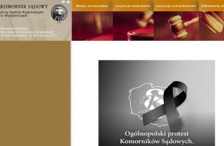 Screen ze strony komornika sądowego w Wadowicach