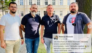 Radni opozycji z Wadowic na tle sądu chwalą się, że złożyli zawiadomienie do prokuratury