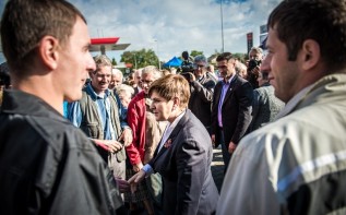 Beata Szydło podczas wizyty w Wieprzu we wrześniu 2015 roku