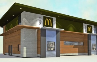 Pomysł na budynek McDonald&#039;s, który miaby stanąć przy obwodnicy